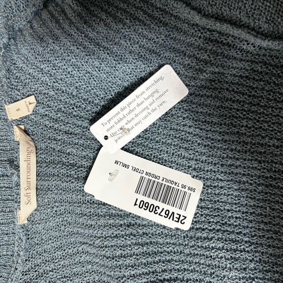 Soft Surroundings Long Open Front Cardigan Women’s Small Longline Accordion - Picture 10 of 10